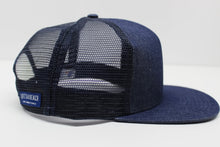 Load image into Gallery viewer, Life&#39;s a Beach Navy Denim Mesh Hat
