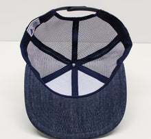 Load image into Gallery viewer, Life&#39;s a Beach Navy Denim Mesh Hat
