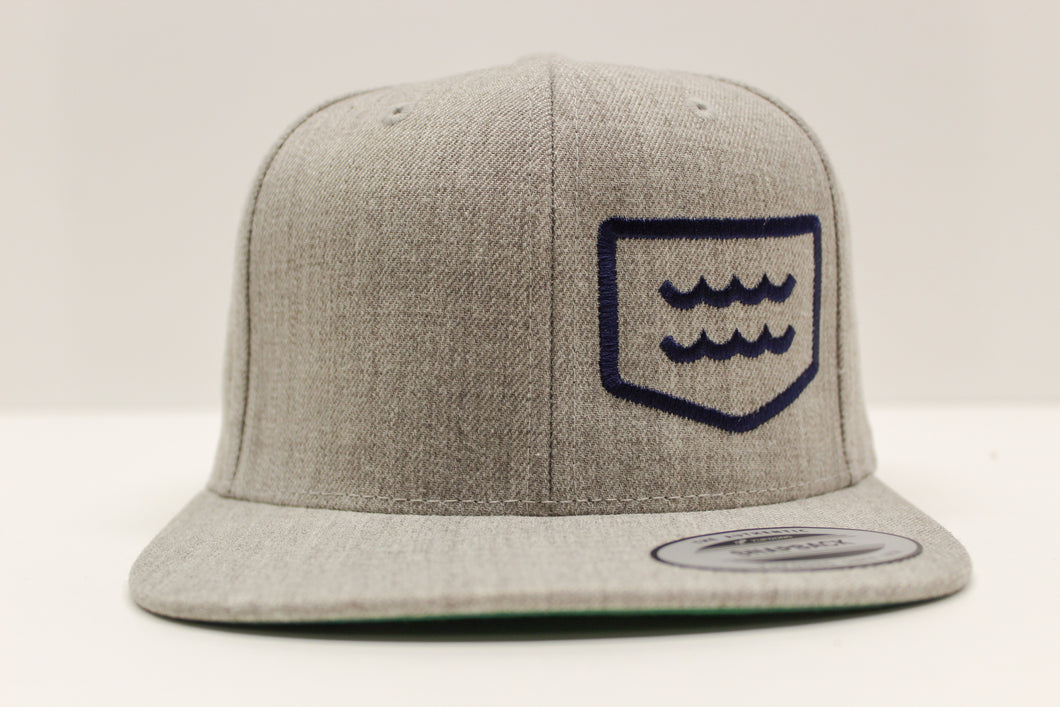 Life's a Beach Offset Logo Hat - Heather Grey