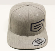 Load image into Gallery viewer, Life&#39;s a Beach Offset Logo Hat - Heather Grey
